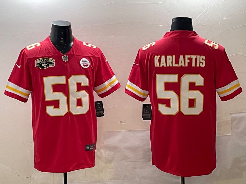 Men Kansas City Chiefs #56 Karlaftis Red Second generations Nike 2025 Vapor Limited NFL Jersey style 2->pittsburgh pirates->MLB Jersey
